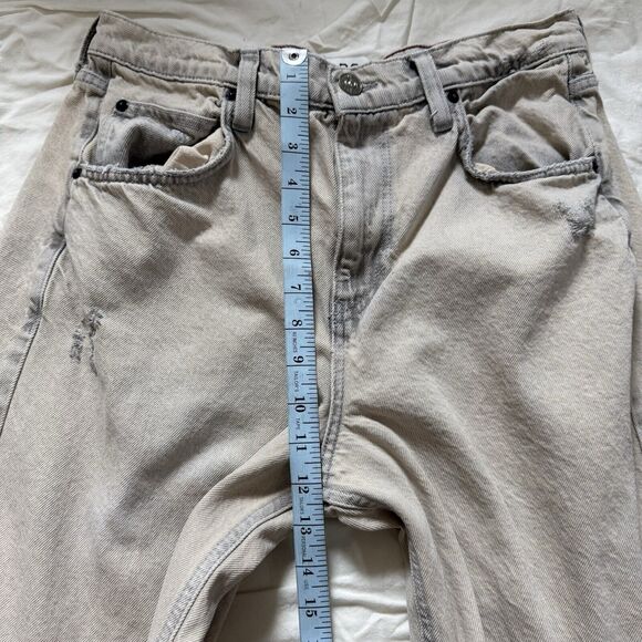 BDG Urban Outfitters Acid Wash Logan Buckle Barrel Baggy Jeans Womens W30 - Picture 7 of 13